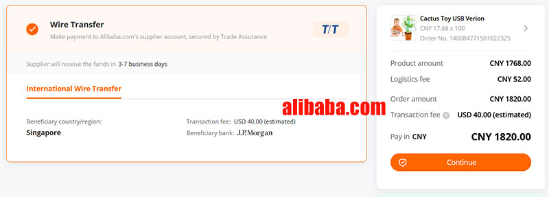 alibaba.com transaction fees